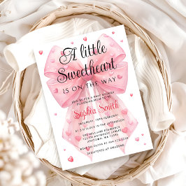 Een beetje lieverd Bow Valentijnse Baby shower Kaart