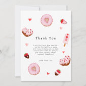 Een beetje lieverd Donuts Valentijns Baby shower Bedankkaart (Voorkant)