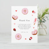 Een beetje lieverd Donuts Valentijns Baby shower Bedankkaart (Staand voorkant)