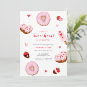 Een beetje lieverd Donuts Valentijns Baby shower Kaart (Staand voorkant)