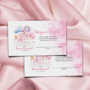 Een beetje lieverd luier Raffle Baby shower Informatiekaartje