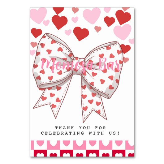 Een beetje lieverd "Momosa" Mimosa Bar Kaart (Voorkant)