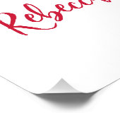 Een beetje lieverd rood lief hart Baby shower Perfect Poster (Hoek)