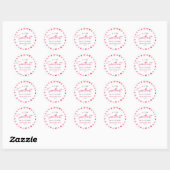 Een beetje lieverd rood roze harten Baby shower Ronde Sticker (Vel)