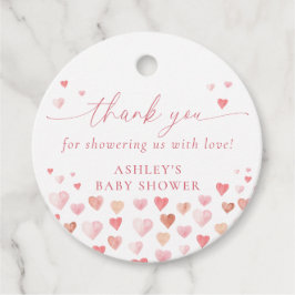 Een beetje lieverd, roze meisje Baby shower Bedankjes Labels