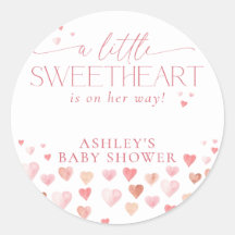 Een beetje lieverd, roze meisje Baby shower
