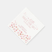 Een beetje lieverd, roze meisje Baby shower Servet (Hoek)