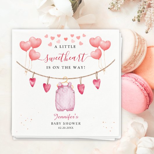 Een beetje lieverd | Valentijn' Day Baby shower Servet
