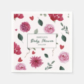Een beetje lieverd valentijn floral baby shower servet (Voorkant)
