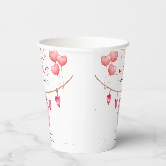 Een beetje lieverd | VALENTIJNSDAG BABY SHOWER Papieren Bekers (Rechts)