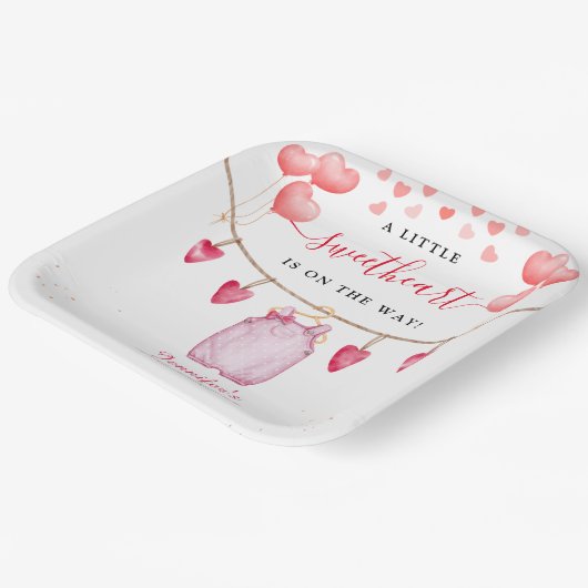 Een beetje lieverd | VALENTIJNSDAG BABY SHOWER Papieren Bordje (Gebogen)