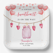 Een beetje lieverd | VALENTIJNSDAG BABY SHOWER Papieren Bordje (Voorkant)