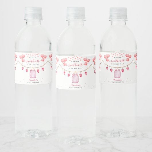 Een beetje lieverd | VALENTIJNSDAG BABY SHOWER Waterfles Etiket (Flessen)