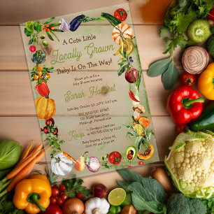 Een beetje lokaal geteelde Baby is op de weg douch Acryl Uitnodigingen