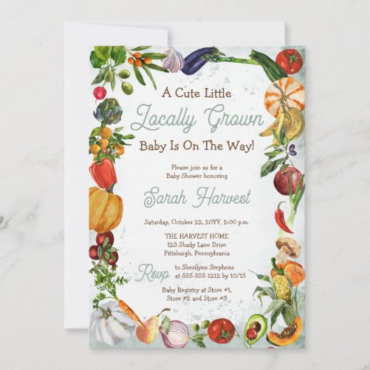 Een beetje lokaal geteelde Baby is op de weg douch Kaart (Voorkant)