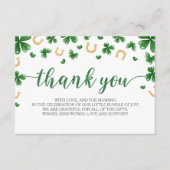 Een beetje Lucky Charm Baby shower dank je kaart (Voorkant)