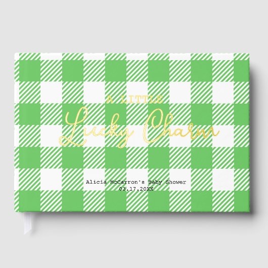 Een beetje Lucky Charm baby shower Gastenboek (Voorkant)