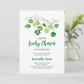 Een beetje Lucky Charm Baby shower Kaart (Staand voorkant)