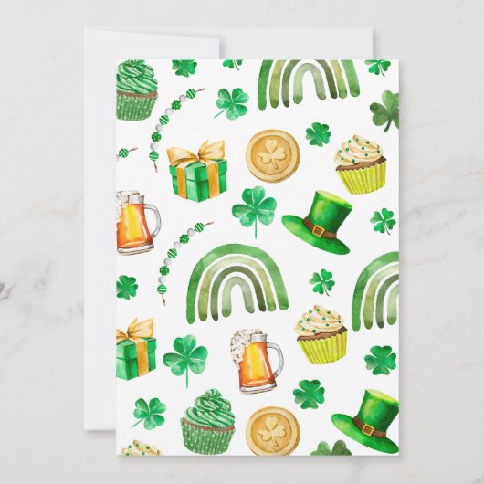 Een beetje Lucky Charm Baby shower Kaart (Achterkant)