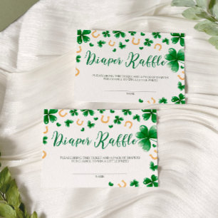 Een beetje Lucky Charm Baby shower Luier Raffle Informatiekaartje