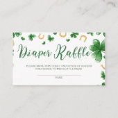 Een beetje Lucky Charm Baby shower Luier Raffle Informatiekaartje (Voorkant)