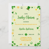Een beetje Lucky Charm Leaf Clover Baby shower Kaart (Voorkant)