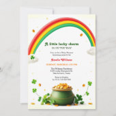 Een beetje Lucky Charm Rainbow Baby shower Kaart (Voorkant)