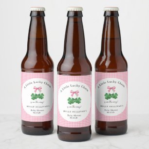 Een beetje Lucky Charm Shamrock Baby shower Bier Etiket