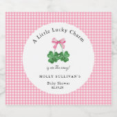 Een beetje Lucky Charm Shamrock Baby shower Bier Etiket (Enkel label)