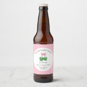 Een beetje Lucky Charm Shamrock Baby shower Bier Etiket (Voorkant)