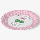 Een beetje Lucky Charm Shamrock Baby shower Papieren Bordje (Gekanteld)