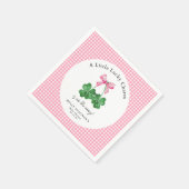 Een beetje Lucky Charm Shamrock Baby shower Servet (Hoek)