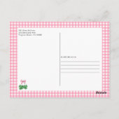 Een beetje Lucky Charm Shamrock Coquette Bow Briefkaart (Achterkant)