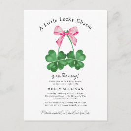 Een beetje Lucky Charm Shamrock Coquette Bow Briefkaart