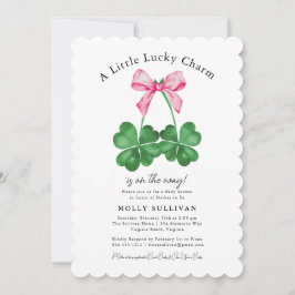 Een beetje Lucky Charm Shamrock Coquette Bow Kaart