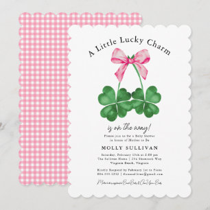 Een beetje Lucky Charm Shamrock Coquette Bow Kaart