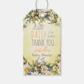 Een beetje madeliefje is onderweg naar bloemenBaby Cadeaulabel (Voorkant)