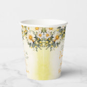 Een beetje madeliefje is onderweg naar bloemenBaby Papieren Bekers (Rechts)