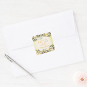 Een beetje madeliefje is onderweg naar bloemenBaby Vierkante Sticker (Envelop)
