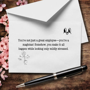 Een beetje magie en heel veel talent bedankkaart