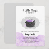 Een beetje magie is het brouwen van Halloween Baby Kaart (Voorkant / Achterkant)