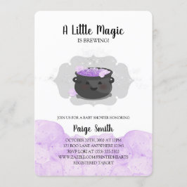 Een beetje magie is het brouwen van Halloween Baby Kaart