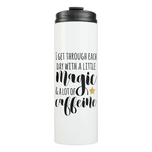 Een beetje Magisch en veel Caffeine Thermosbeker (Voorkant)