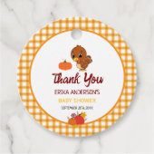 Een beetje malse kalkoen herfst Thanksgiving bedan Bedankjes Labels (Voorkant)