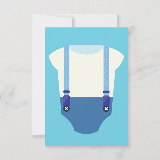 Een beetje man baby shower uitnodigingskaart kaart (Achterkant)