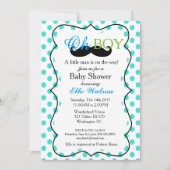 Een beetje Man is op de weg baby shower uitnodigin Kaart (Voorkant)