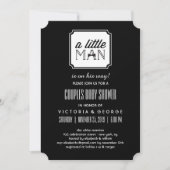 Een beetje Man koppels jongen Baby shower ontwerp Kaart (Voorkant)