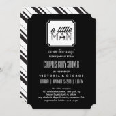 Een beetje Man koppels jongen Baby shower ontwerp Kaart (Voorkant / Achterkant)