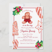 Een beetje Man peperkoek kerst Baby shower Kaart (Voorkant)