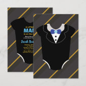 Een beetje man smoking baby shower uitnodigingskaa kaart (Voorkant / Achterkant)